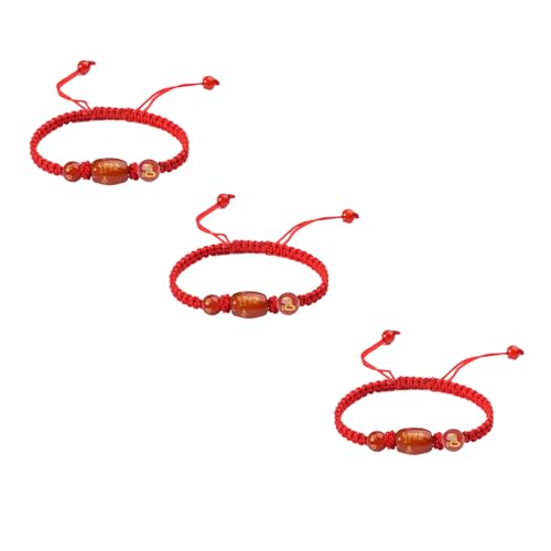 Fgbetcv 2025 New Year of Dragon Red String Bracelet, Adjustable 12 Snake Charm Bracelet,Chinese Animal Good Luck Bracelet Feng Shui Red Rope Bracelet Jewelry Gifts for Women Men, Einheitsgröße, Kein von Fgbetcv