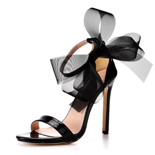 FgdeupY Damen High Heel Sandalen für Hochzeit Braut 11CM Stiletto Open Toe Floral Brautjungfer Kleid Schuhe,Schwarz,38 EU FgdeupY Damen High Heel Sandalen für Hochzeit Braut 11CM Stiletto Open Toe Floral Brautjungfer Kleid Schuhe,Schwarz,38 EU von FgdeupY