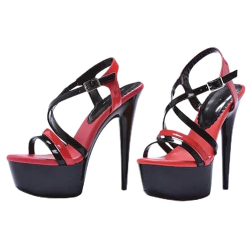 FgdeupY Damen Peep Toe High Heel Slingback Pumps Plateau Stiletto Party Date Sexy Kleid Schuhe 5,9 Zoll,Rot,41 EU FgdeupY Damen Peep Toe High Heel Slingback Pumps Plateau Stiletto Party Date Sexy Kleid Schuhe 5,9 Zoll,Rot,41 EU von FgdeupY