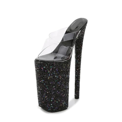 Pole Dance Heels für Damen/Herren/Unisex - Crossdressing Party Schuhe | Plus Size Plateau Sandalen für Club Performer,Schwarz,41 EU Pole Dance Heels für Damen/Herren/Unisex - Crossdressing Party Schuhe | Plus Size Plateau Sandalen für Club Performer,Schwarz,41 EU von FhiHUEpr