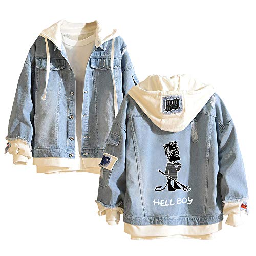 Fhkjhrjlgp Lil PEEP Pullover Simplement Printing Warmhalten in Winterjacke lose Freizeit-bequemen Mantel mit Kapuze Unisex (Color : Blue10, Size : L) von Fhkjhrjlgp