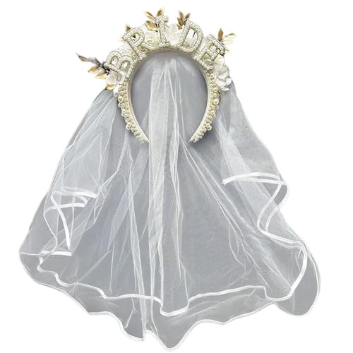 Bachelorettes Party Braut Stirnband Hochzeitskleid Kopfstück Künstliche Perlenbrief Braut Haarband Weibliche Haare Dekore Bachelorettes Party Braut Stirnband Hochzeitskleid Kopfstück Künstliche Perlenbrief Braut Haarband Weibliche Haare Dekore von Fhkpsqkcn