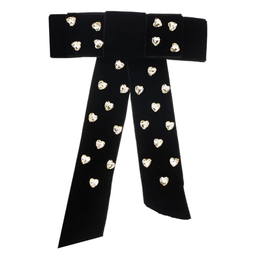 Glänzende Haarklammer Bogen Strasssteine ​​Balletcore Large Bow Flat Clip Balletcore Haarnadel Bogen Elegante Haare Für Bündel von Fhkpsqkcn