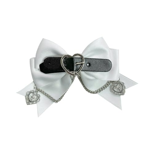 Haarclip Herz Anhänger Haarbögen 2000er Punk Seitenclip Traaceless Barrettes Cooles Haarschleimmesser Maskeraden Haarschmuck von Fhkpsqkcn