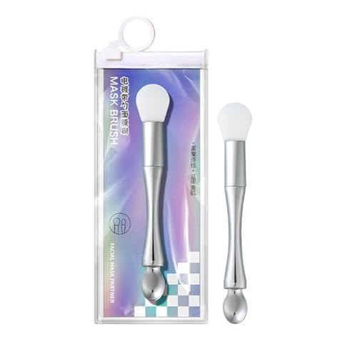 Weiche Gesichtsbedeckungen Applikator Doppelkopf Gesichtsbedeckungen Pinsel mit Löffel Hautpflege Applikator Make-up Scrubber von Fhkpsqkcn