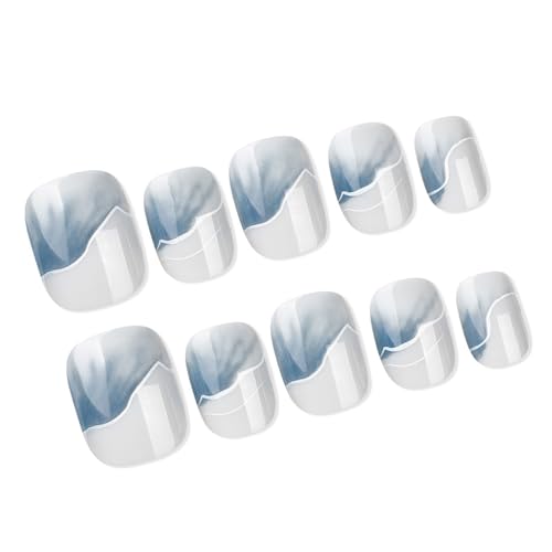 24 Stück Damen Kurz Natürlich Künstliche Nägel Glänzend Mit Farbverläufen Landschaftsmalerei Quadratische Form Press on Nails 24 Stück Damen Kurz Natürlich Künstliche Nägel Glänzend Mit Farbverläufen Landschaftsmalerei Quadratische Form Press on Nails von Fhsqwernm