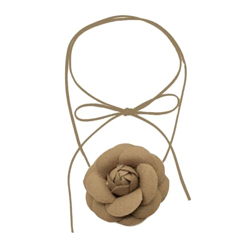 Fhsqwernm Bunte Blumenkette Blumenform Anhänger Stoff Camellia Collarbone Kette Floral Heckketten Leichter Schmuck Fhsqwernm Bunte Blumenkette Blumenform Anhänger Stoff Camellia Collarbone Kette Floral Heckketten Leichter Schmuck von Fhsqwernm