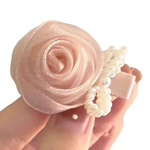 Flache Haarspangen im Y2K-Stil, Balletcore-Haarbündel, Zubehör, Rosenperlen, Kopfschmuck Flache Haarspangen im Y2K-Stil, Balletcore-Haarbündel, Zubehör, Rosenperlen, Kopfschmuck von Fhsqwernm