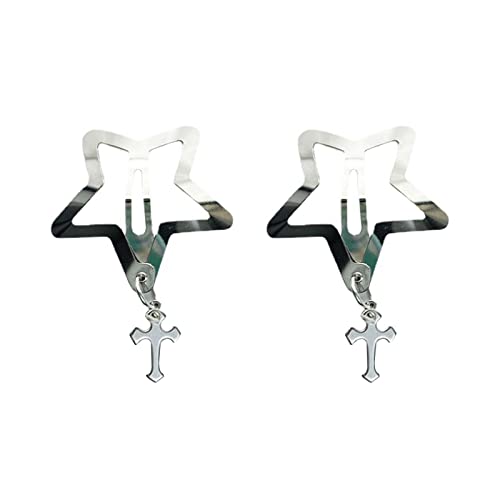 Metall-Haarspange mit Sternen, Haarschmuck für Damen, kleiner Sternanhänger, Haarspange Metall-Haarspange mit Sternen, Haarschmuck für Damen, kleiner Sternanhänger, Haarspange von Fhsqwernm