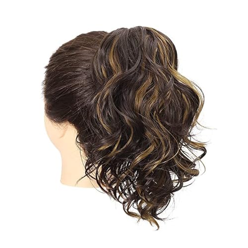 Natural Ponytail Extension Kurzes Lockiges Haarstück Pferdeschwanz Natürliche Wellige Synthetische Haare Für Frauen Und Mädchen von Fhsqwernm