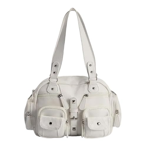 Retro Motorradtasche Mit Mehreren Taschen PU Lederumbilder Casual Handtasche Unterarm Geldbörse Für Mode Frauen Pendler Handtasche von Fhsqwernm