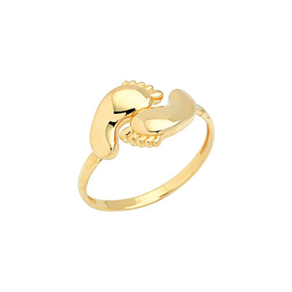 Baby Fuß 14K 585Er Gold Ring Beste Geschenk Für Mutter von FiEMMA