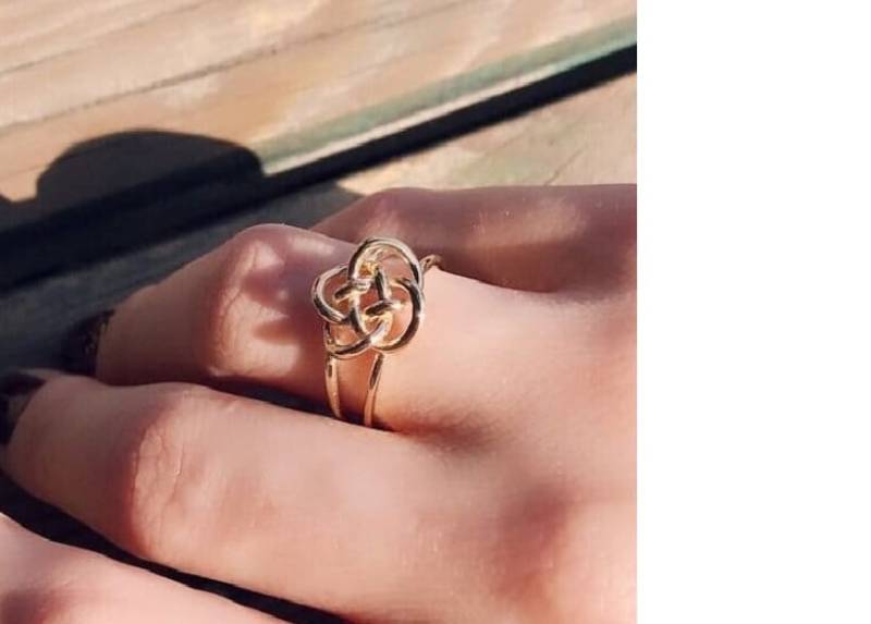 Knoten 14K Solid Gold Ring Neues Design Feiner Schmuck Von F-Emma von FiEMMA