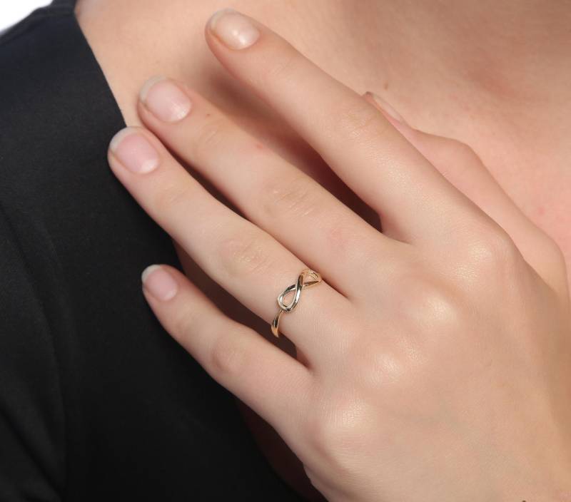Unendlichkeit 14K 585 Massiv Gold Ring von FiEMMA