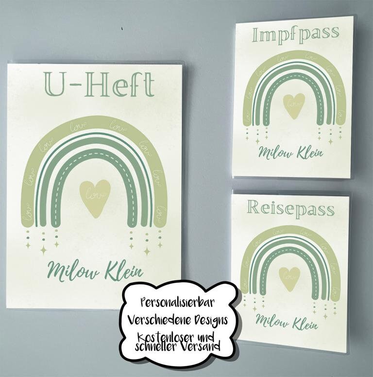 U-Heft , Impfpass, Reisepass Personalisierbar | Verschiedene Designs Hülle Impfpass Regenbogen U-Heft , Impfpass, Reisepass Personalisierbar | Verschiedene Designs Hülle Impfpass Regenbogen von FiLaKreativ