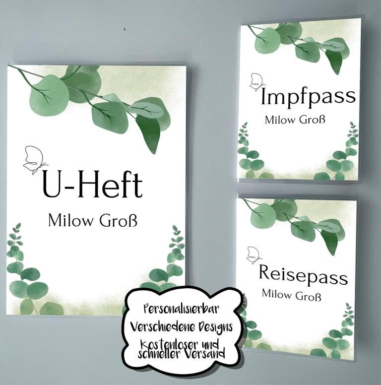 U-Heft , Impfpass, Reisepass Personalisierbar | Verschiedene Designs Hülle Impfpass U-Heft , Impfpass, Reisepass Personalisierbar | Verschiedene Designs Hülle Impfpass von FiLaKreativ