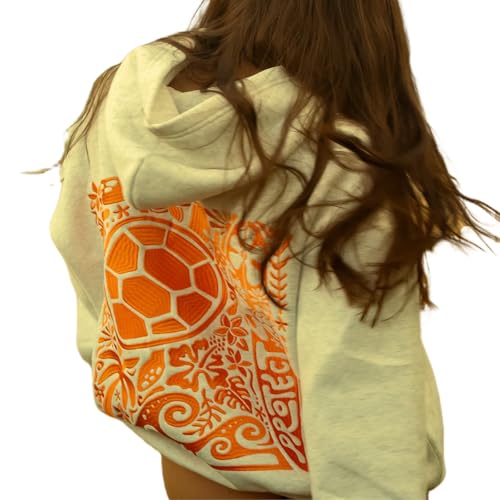 Fiacafyo Y2K Kapuzenpullover mit niedlicher grafischer Stickerei für Teenager, Mädchen, Damen, Oversize-Langarm-Pullover, Tops, ästhetische, adrette Sweatshirts, B-Light Grey, M von Fiacafyo