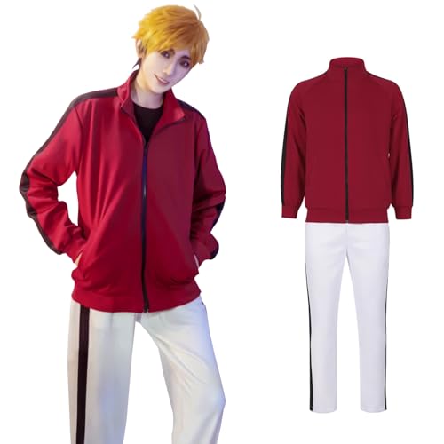 Fiamll Haikyuu Cosplay Inarizuka High School Jacke Hosen Sportbekleidung Miya Atsumu High School Volleyball Uniform Kostüme M von Fiamll