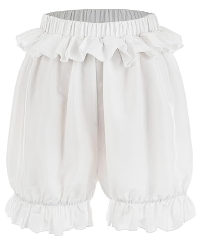 Fiamll Viktorianischer Bloomer Süße Pumphose Mehrschichtig Rüschzen Hose Sicherheitshose Unterwäsche Bloomer L/XL von Fiamll