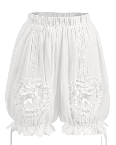Fiamll Viktorianischer Bloomer Süße Pumphose Unterhose Unterrock Sicherheits Shorts mit Rüschen Schlafanzughose L von Fiamll