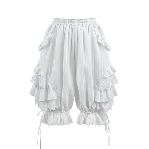 Fiamll Viktorianischer Pantaloons Damen Lolita Süße Bloomer Viktorianische Steampunk Bloomers Shorts L von Fiamll