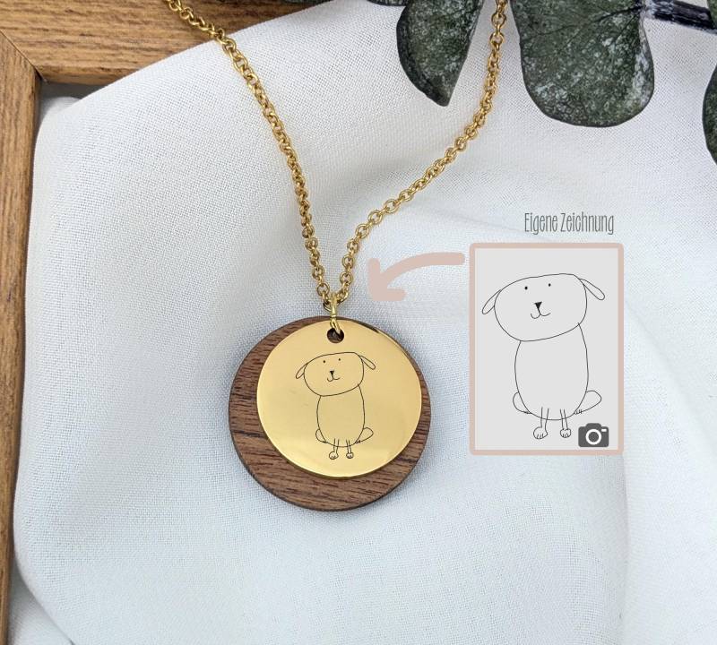 Kette Mit Eigener Persönlicher Kinderzeichnung Graviert Oder Botschaft Zeichnung Abfotografieren Und Auf Verewigen Kette Mit Eigener Persönlicher Kinderzeichnung Graviert Oder Botschaft Zeichnung Abfotografieren Und Auf Verewigen von FianesseShop