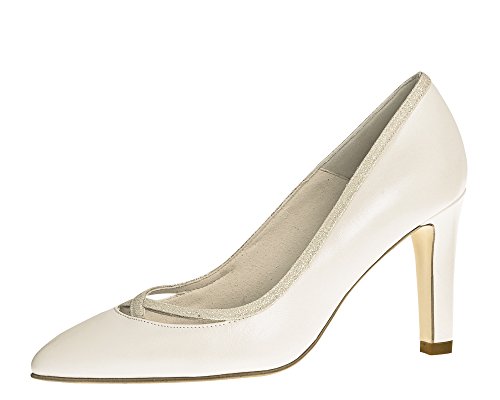 Fiarucci Brautschuhe Dunya - Damen Pumps Stiletto - Ivory mit Glitzer Leder Bequem Gepolstert - Gr 40 EU 7 UK von Fiarucci