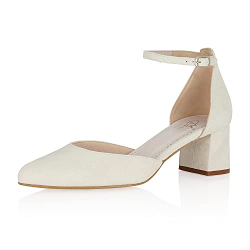 Fiarucci Brautschuhe Judith - Damen, Pumps, Off-White, Suede - Gr. 36 (UK 3) von Fiarucci