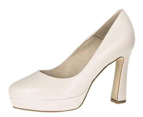 Fiarucci Brautschuhe Mirjam - Perle Creme Leder Foam - Plateau High Heels Größe 38 EU 5 UK Damen von Fiarucci