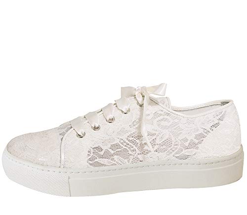 Fiarucci Brautschuhe Nelli - Damen Sneaker gepolstert, Ivory/Creme, Leder - Gr. 36 (UK 3) von Fiarucci