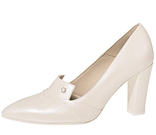 Fiarucci Brautschuhe Pearle - Damen Pumps gepolstert, Perle/Creme, Leder - Gr. 36.5 (UK 3.5) von Fiarucci