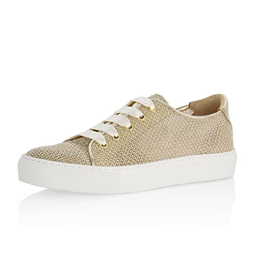 Fiarucci Brautschuhe Rubie - Damen, Sneaker, Gold, Mesh - Gr. 38 (UK 5) von Fiarucci