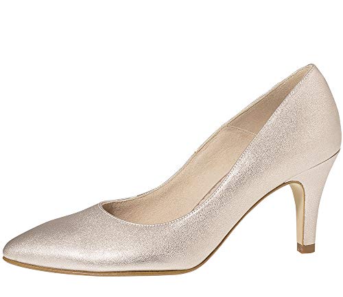 Fiarucci Brautschuhe Sabia - Damen Pumps gepolstert, Rosé/Silber, Leder - Gr. 37 (UK 4) von Fiarucci