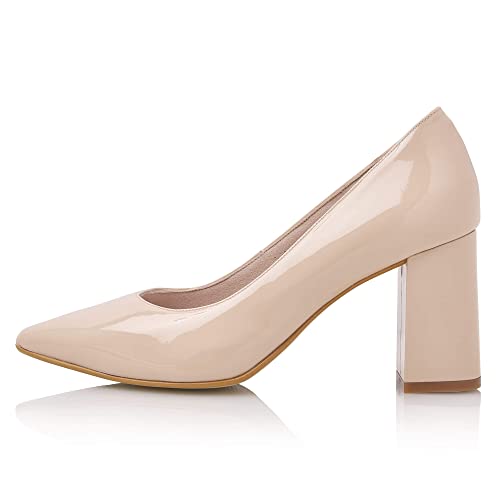 Fiarucci Damen Sidny - Nude Patent Pumpe Gr. 39,5 (UK 6,5) von Fiarucci