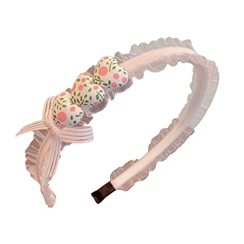 Fiauli Haarband, vielseitiges, exquisites Sommer-Prinzessinnen-Stirnband Pink & Weiß von Fiauli
