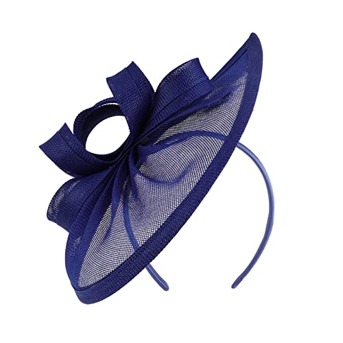 Fiauli Hut Haarnadel Dekorativer schöner Cocktail Tea Party Fascinator Stirnband Königsblau von Fiauli