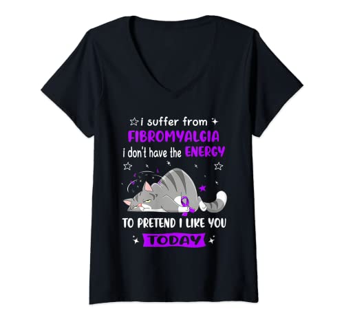 Damen Fibromyalgie-Krieger I leide an Fibromyalgie T-Shirt mit V-Ausschnitt Damen Fibromyalgie-Krieger I leide an Fibromyalgie T-Shirt mit V-Ausschnitt von Fibromyalgia Awareness