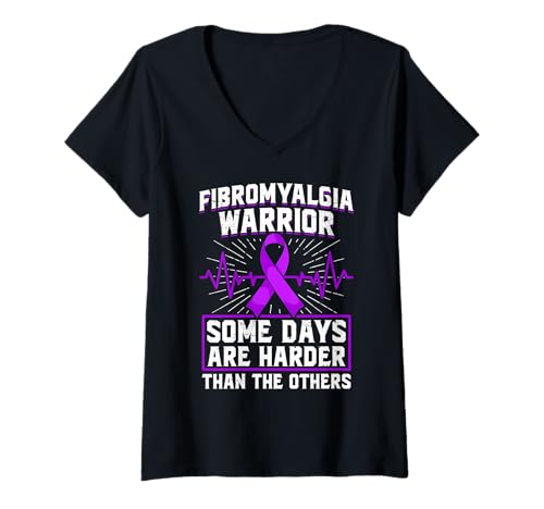 Damen Fibromyalgie -Krieger -Flare -Tag T-Shirt mit V-Ausschnitt Damen Fibromyalgie -Krieger -Flare -Tag T-Shirt mit V-Ausschnitt von Fibromyalgie -Bewusstseinsgeschenke