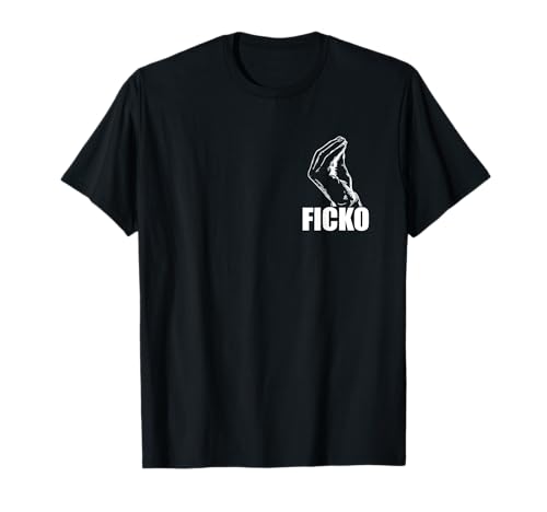 Ficko Witz Handzeichen - Herren T-Shirt Schwarz S - Lustig - Arbeitslos - Italiener - Klassisch - U-Ausschnitt - Kurzarm Ficko Witz Handzeichen - Herren T-Shirt Schwarz S - Lustig - Arbeitslos - Italiener - Klassisch - U-Ausschnitt - Kurzarm von Ficko Witz Handzeichen