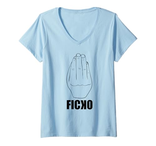 Damen Ficko T-Shirt mit V-Ausschnitt Damen Ficko T-Shirt mit V-Ausschnitt von Ficko gift