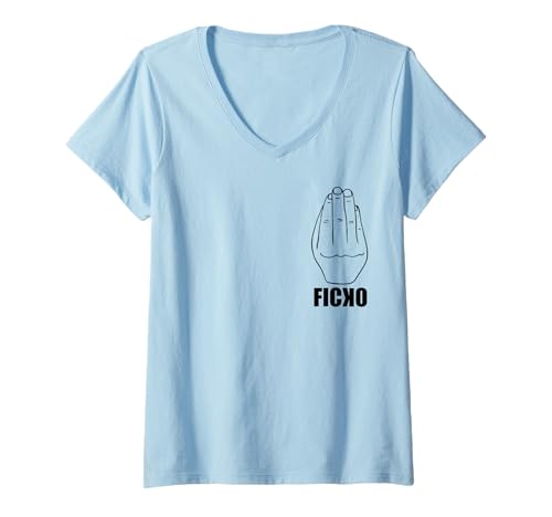 Damen Ficko T-Shirt mit V-Ausschnitt Damen Ficko T-Shirt mit V-Ausschnitt von Ficko gift