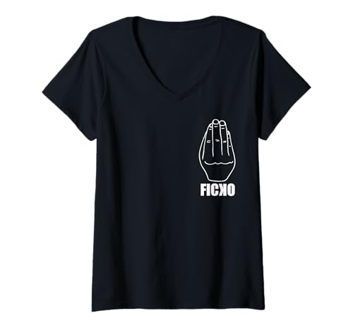 Damen Ficko T-Shirt mit V-Ausschnitt Damen Ficko T-Shirt mit V-Ausschnitt von Ficko gift