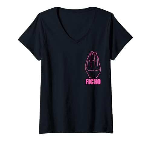 Damen Ficko T-Shirt mit V-Ausschnitt Damen Ficko T-Shirt mit V-Ausschnitt von Ficko gift