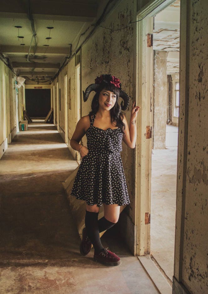 2 Stück Polka Dot Rock Bandeau Combo von FictionClothing