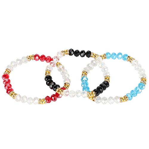 Fictory 3-teiliges Perlenarmband-Set, glänzender Kristall, stapelbarer Schmuck für Frauen, Geschenkidee Fictory 3-teiliges Perlenarmband-Set, glänzender Kristall, stapelbarer Schmuck für Frauen, Geschenkidee von Fictory