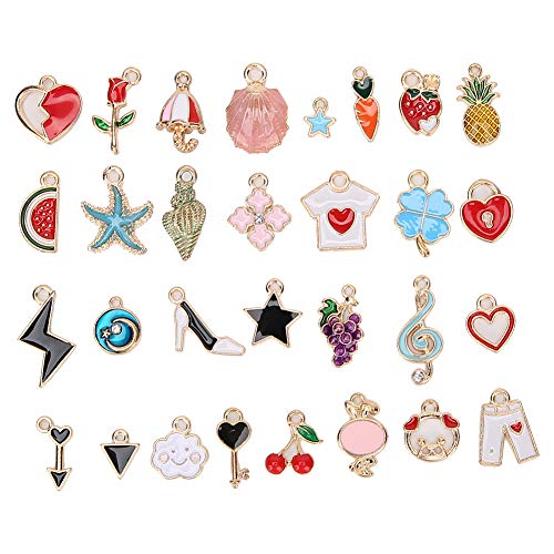 Fictory Schmuckanhänger zum Selbermachen, Tiermuster aus Legierung, einzigartiges Bastelset, 30 Stile von Fictory