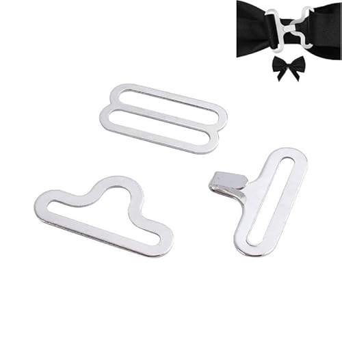 Fliege Clips, 50sets Metall Verstellbare Fliege Hardware Krawattenklammer Hakenverschluss Krawattenriemen Hardware Krawattenklammer für Krawattenriemen von Fictory