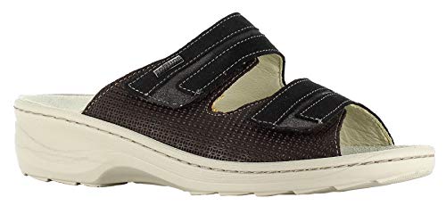 Fidelio Softline S234081 Pantoletten/Pantoffel Damen mit Wechselfussbett Made in Europe (39 EU, Nero Maiella) von Fidelio