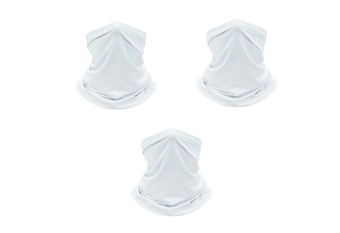 Fiducia Fleeceschal Schlauchschal Motorrad Fleece, (3-St), Multifuntionstuch Loop Schal Winter Halstuch Ko (Weiss) von Fiducia