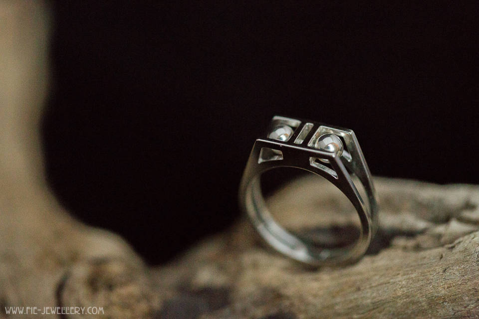 Silber Offener Ring Mit Kugeln, Eu-Größe 17 - 17.25 Silber Offener Ring Mit Kugeln, Eu-Größe 17 - 17.25 von FieHandmadeJewellery